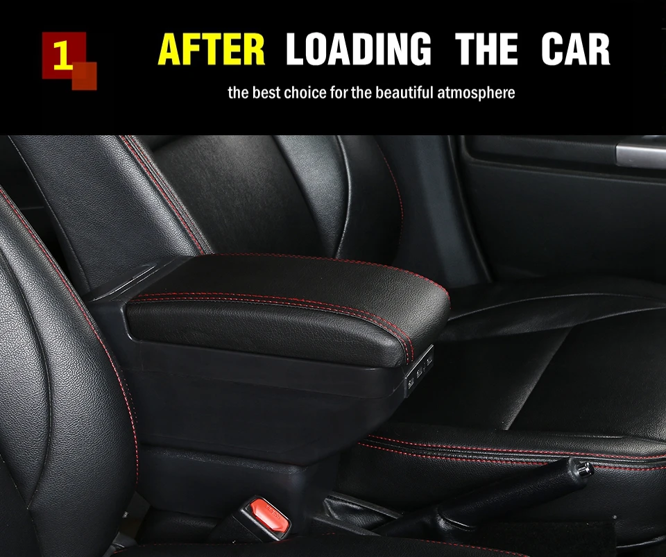 Универсальный автомобильный подлокотник, двойной слой, большое пространство, центральный магазин, содержимое коробки с подстаканником, пепельница, USB интерфейс, зарядка для автомобиля S