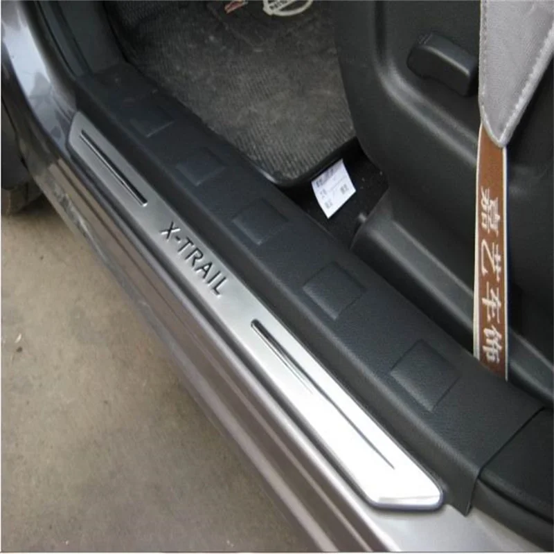 Для 2008 до 2011 2012 2013 для Nissan X Trail T31 Нержавеющая сталь Накладка порога аксессуары из