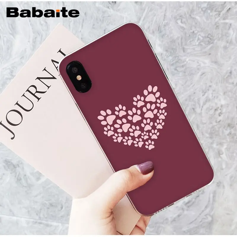 Babaite собака Лапа шаблон ТПУ телефон Аксессуары сотовый Чехол для телефона для Apple iPhone 8 7 6 6S Plus X XS MAX 5 5S SE XR крышка - Цвет: A14
