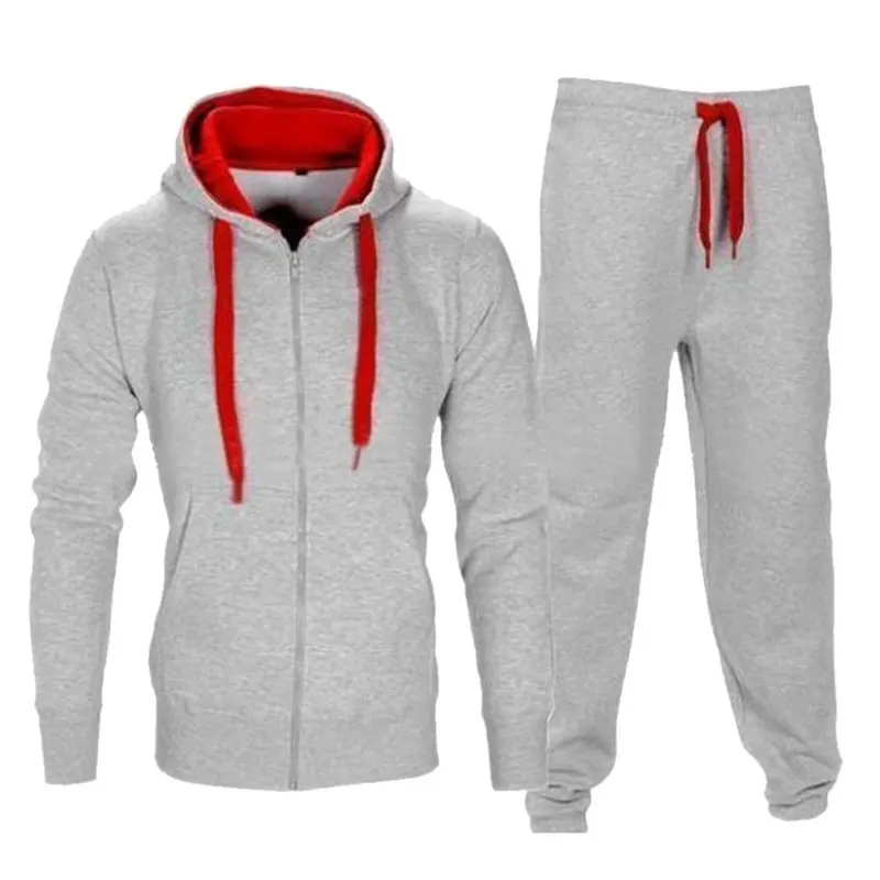 LAAMEI Мужской комплект, осень, спортивная одежда, модный мужской комплект, 2 шт., спортивный костюм, на молнии, с капюшоном, толстовка, куртка+ штаны, Moleton, мужской комплект
