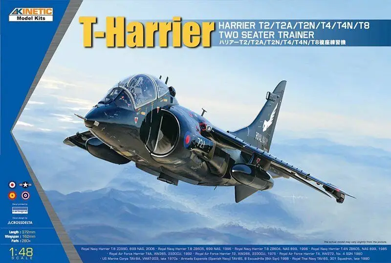 Кинетический K48040 1/48 Harrier T2/T2A/T2N/T4/T4N/T8 комплект для двухместного тренажера|Наборы
