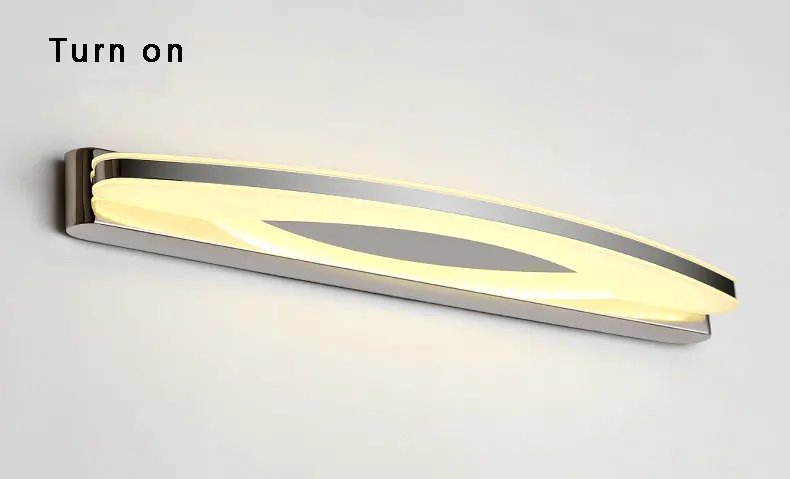 Современный светодиодный настенный светильник Wandlamp 58, 80, 90, 100, 120 см, бра из нержавеющей стали, настенный светильник для ванной, зеркало, передний светильник, лампа для ванной комнаты