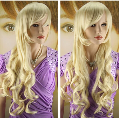 DYZ + 320 Женщин Новый Длинными Вьющимися блондинка Партии Cosplay Волос Полный Парики |