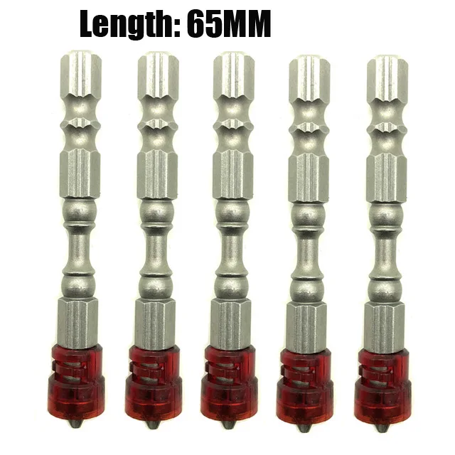 5PC single head 1 Набор(5 шт./10 шт.) с титановым покрытием 1/" шестигранный хвостовик PH2 50 мм Длина противоскользящие электрические отвертки биты с магнитным наконечником - Цвет: 5PC single head