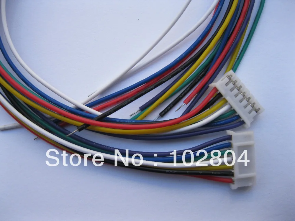 300 шт. PH 2 0 мм 7 контактный гнездовой поляризованный разъем с 26AWG 9 дюйма