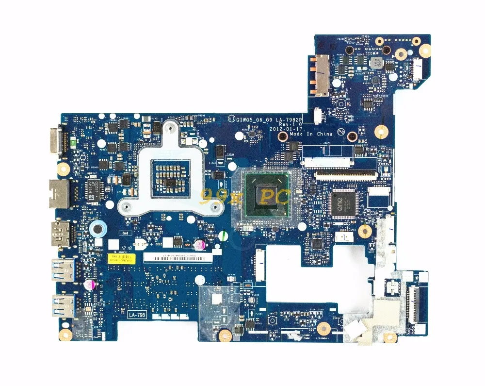 Ноутбук материнская плата для Lenovo Ideapad G580 ноутбуков FRU 90000119 QIWG5_G6_G9 LA-7982P HM76 DDR3 Тесты