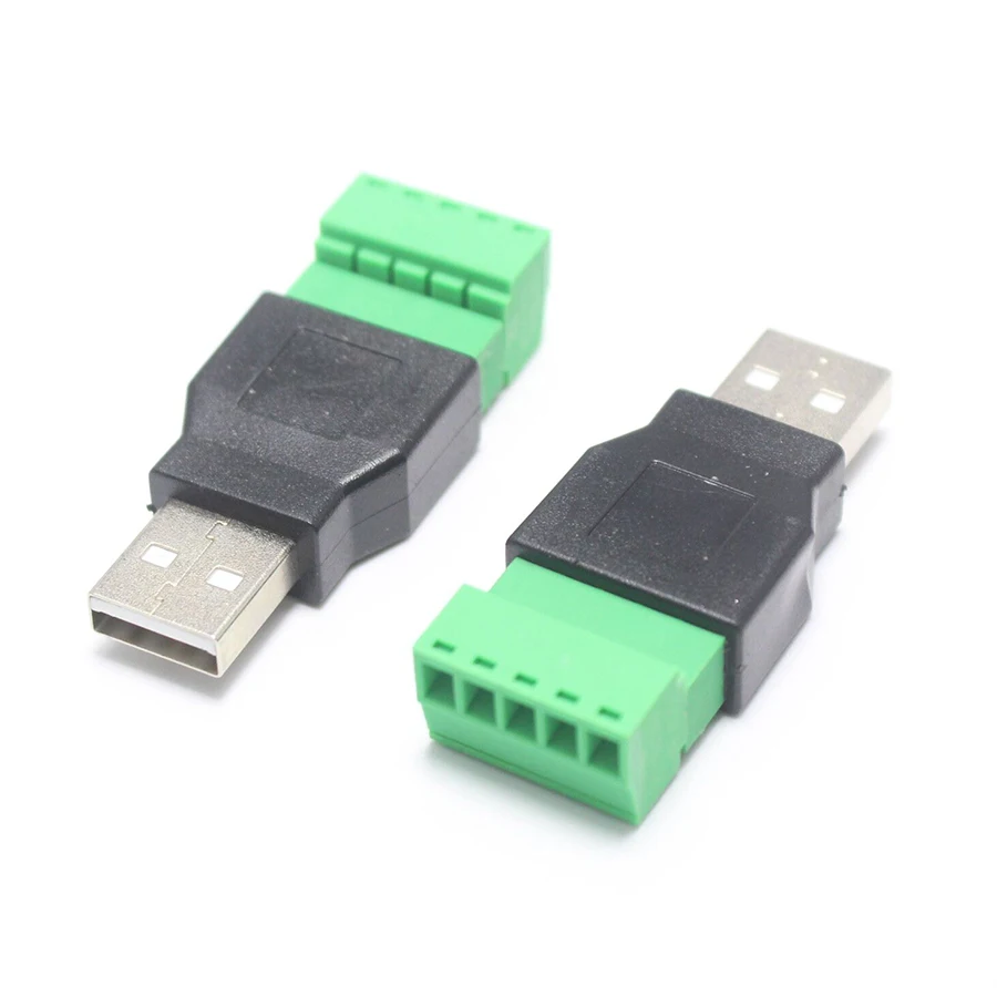 NinthQua 1 шт. USB 2 0 A штекер на 5 контактный винтовой коннектор разъем с защитой типа