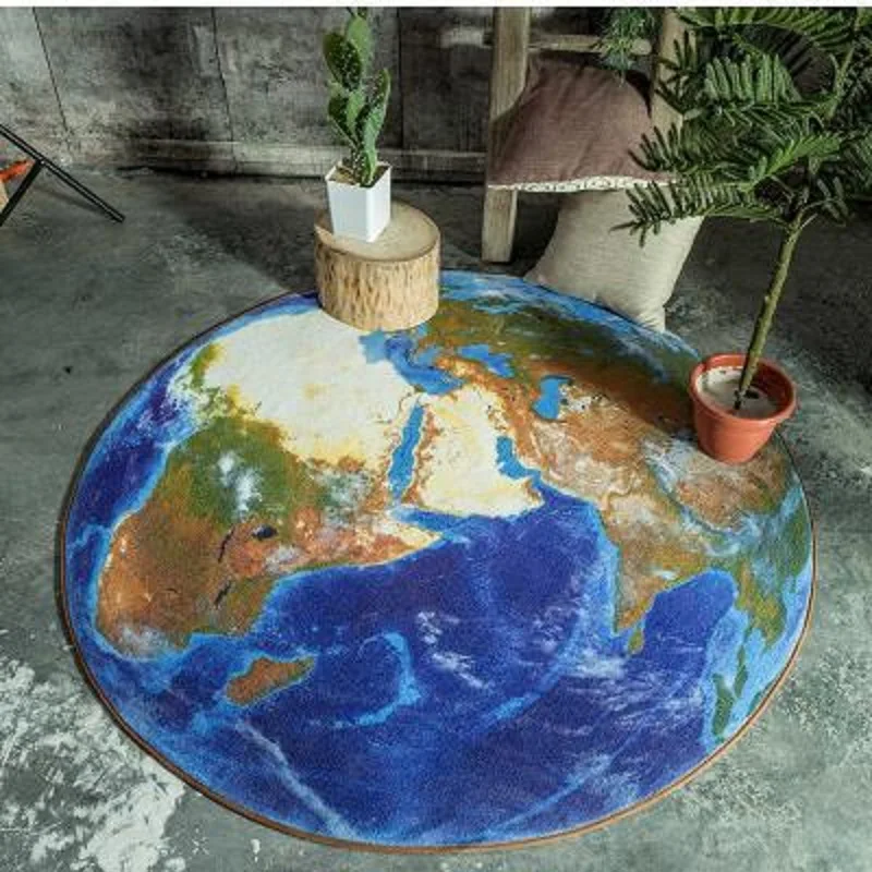 3D Moon Earth круглый экологический ковер для гостиной спальни комнаты учебы