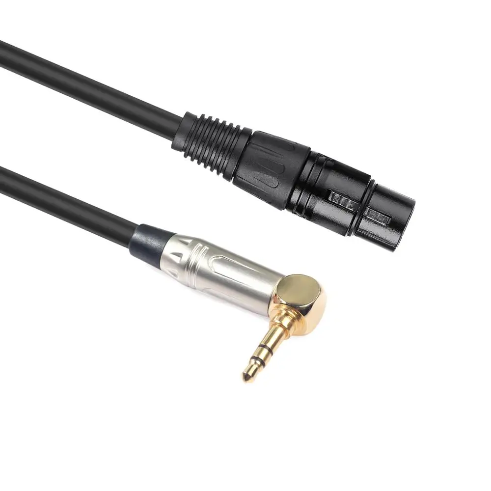 Новый металлический коннектор XLR 3Pin мама к 3 5 мм 1/8 &quotTRS папа аудио адаптер кабель 0
