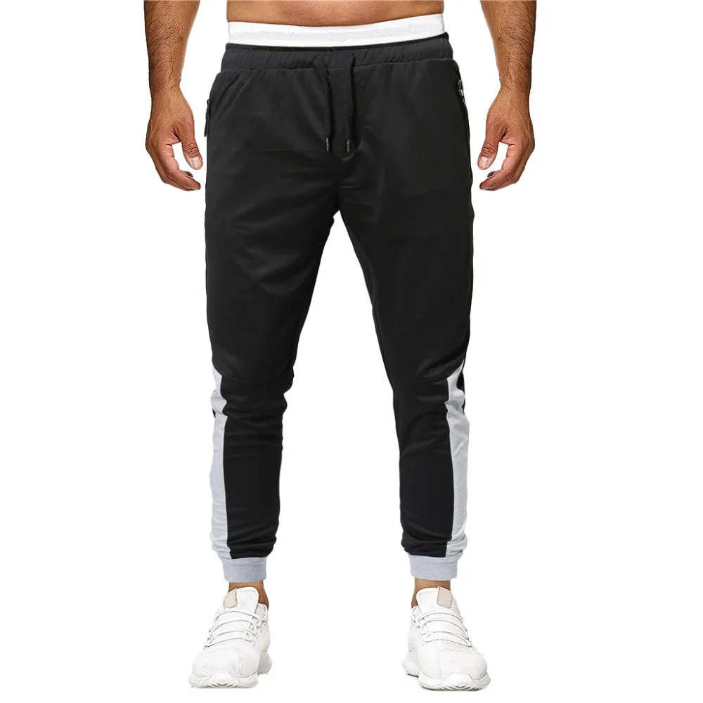 Новинка 2019 модные мужские спортивные повседневные свободные штаны на молнии из