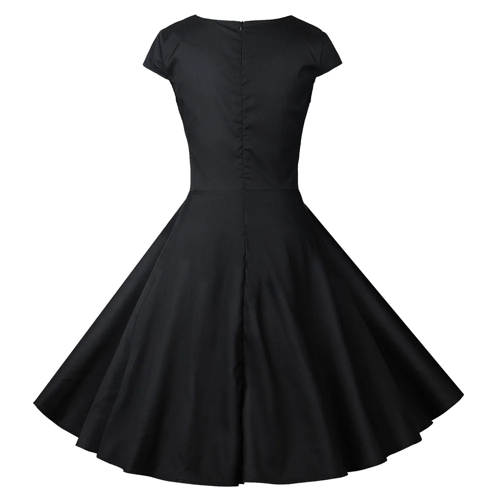 Женское модное платье в стиле ретро с коротким рукавом вечернее танцевальное