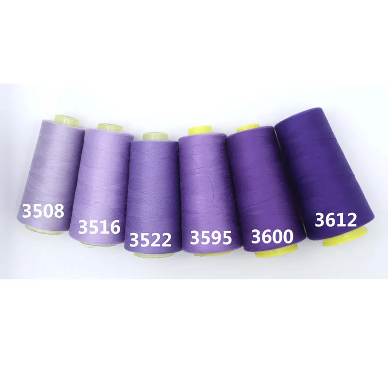 

3000 yards 40s/2 high speed sewing thread polyester sewing thread type manual line 402 -embroidery purple series