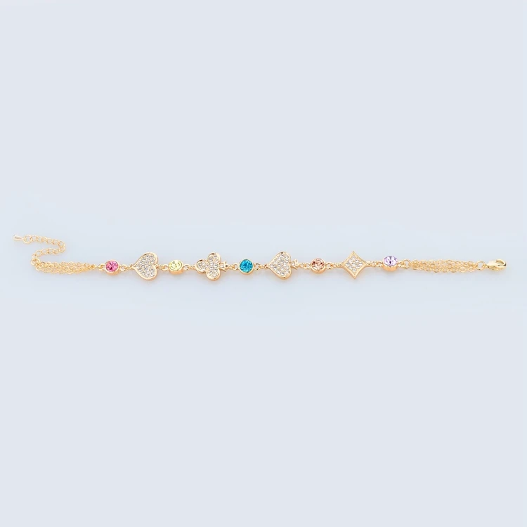 LongWay Chain Bracelet Fashion Women Jewelry Gold Color Bracelets Bangles Austrian Crystal Charming Woman SBR140287 | Украшения и