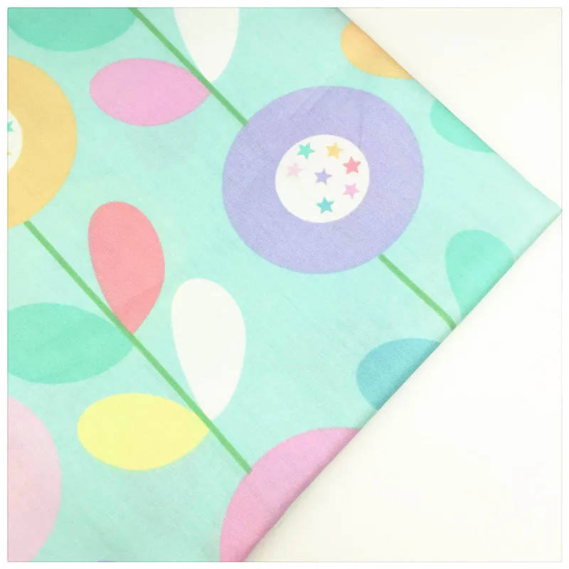 Syunss зеленая серия с цветочным принтом хлопок ткань для шитья детские игрушки