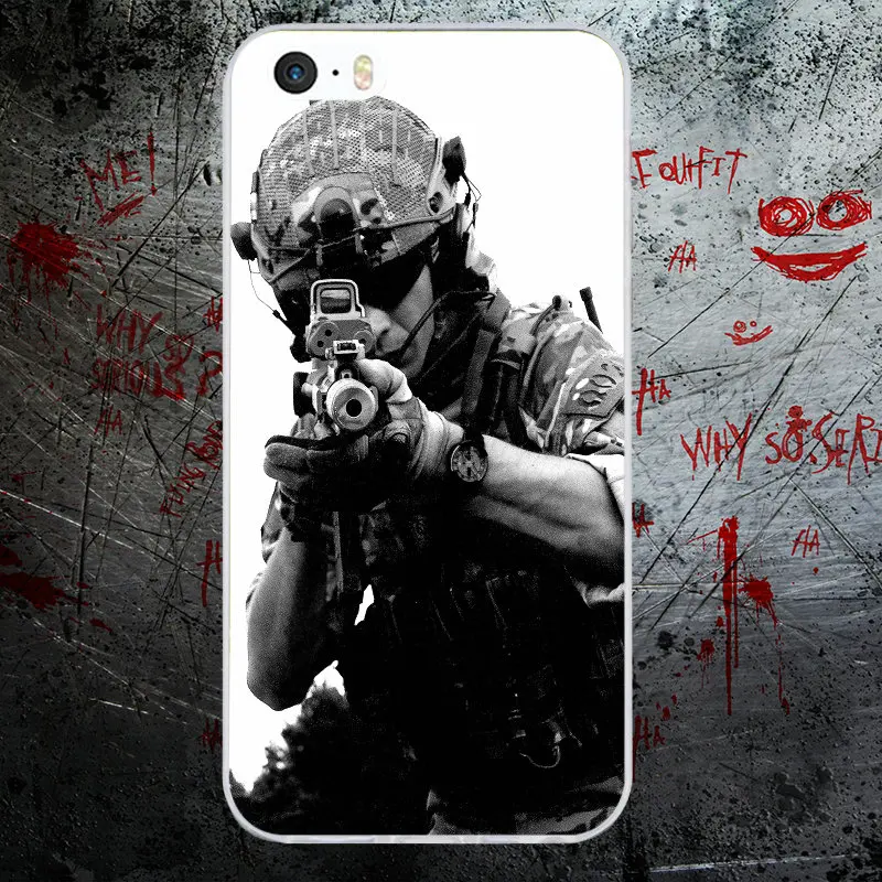 Picture 1 Coque Обложка мягкая TPU силиконовые чехлы для iPhone X 8 7 6 S 6 плюс 5 5S SE 5C 4S 4 случаях оболочки армии я солдат Стиль - Цвет: Picture 1