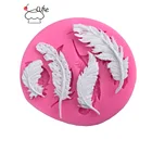 Aouke молды перо сахар пуговицы силиконовые молд помадка молд торт украшения инструменты форма для шоколадной мастики L145