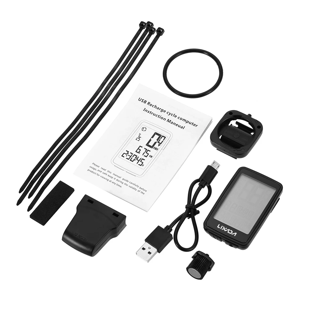 Lixada велосипедный компьютер USB Перезаряжаемый беспроводной Велосипедный с