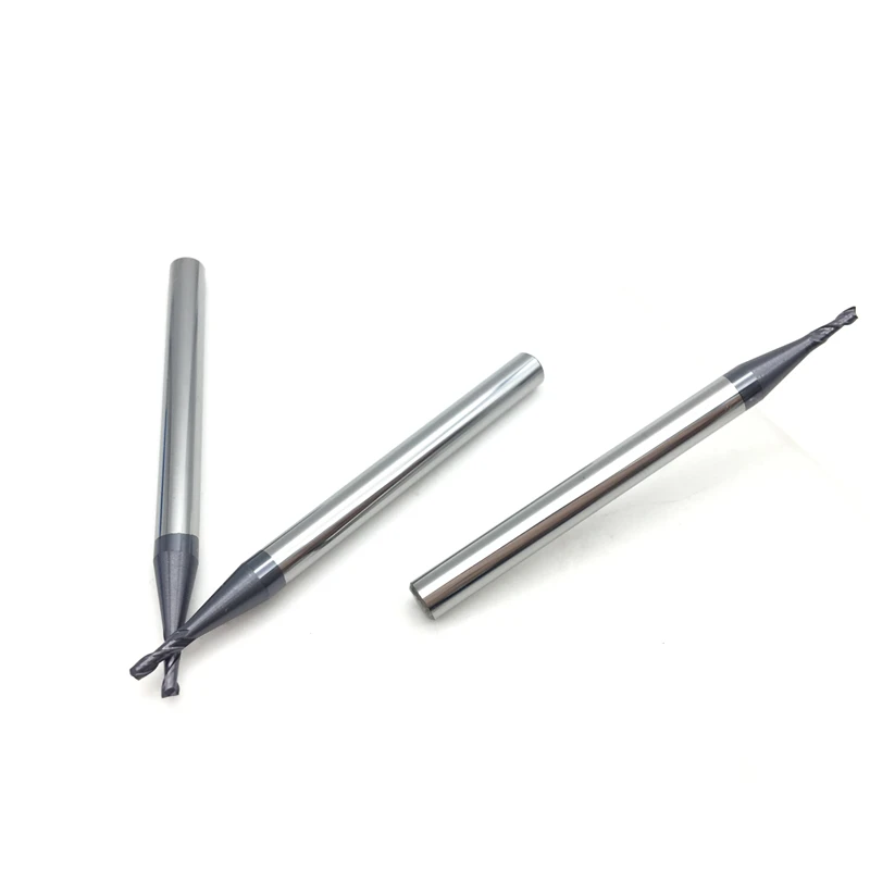 

5pcs 1.5mm End Mill HRC50 2F-D1.5*50L Carbide Flat Endmills Sprial Straight Shank Milling Cutter for Steel Face Milling