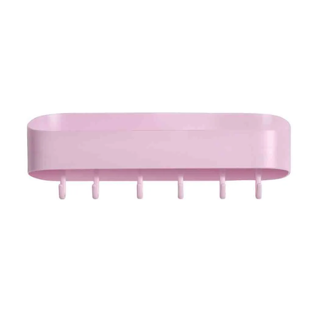 

Washroom with hook to put content rack washroom lavatory wall hanging storage rack Pink Bathroom Storage Rack Z30613