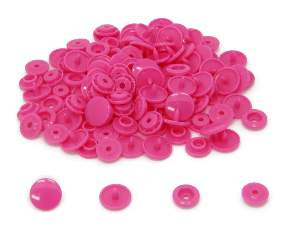 B47 - Neon Pink 100 наборов-Размер 20(1/")-KAM глянцевый пластик/смолы защелки для подгузников/нагрудников/ткань/PUL - Цвет: B47 - Neon Pink