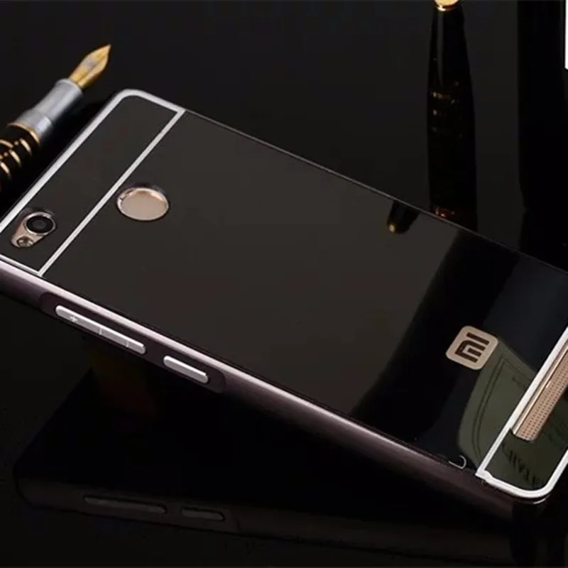 2016 Зеркало задняя крышка чехол для Xiaomi Redmi 3 s роскошное зеркало Защитная оболочка