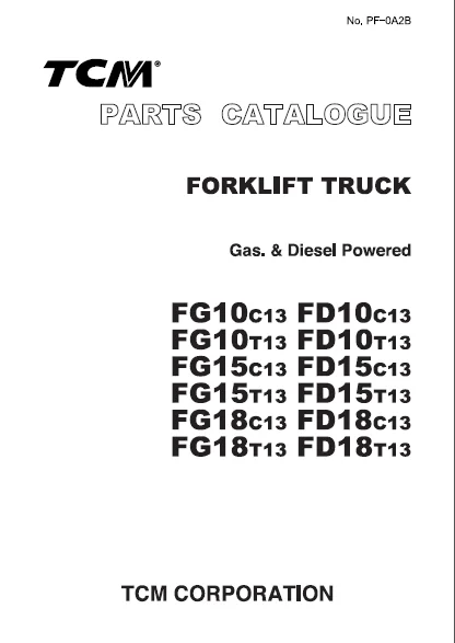 

Каталог запасных частей TCM - PCD-FG10BE