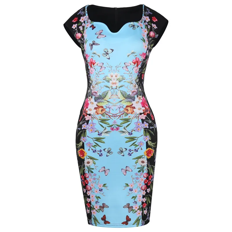 YUFEIDA элегантный Для женщин платья летние брюки с бабочками Цветочный принт Folwer