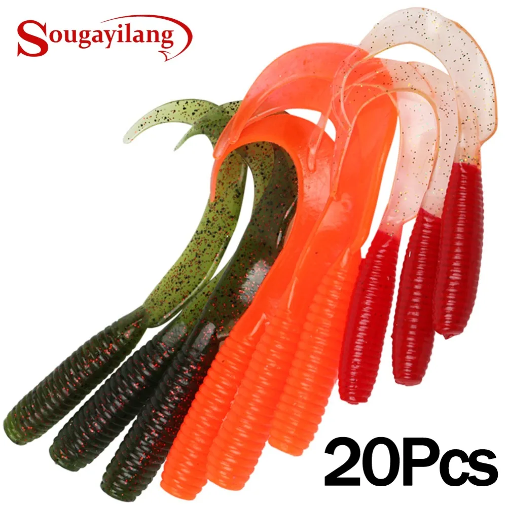 Sougayilang 20 шт./лот Большая мягкая рыболовная червячная приманка 17 см 12 г рыболовные