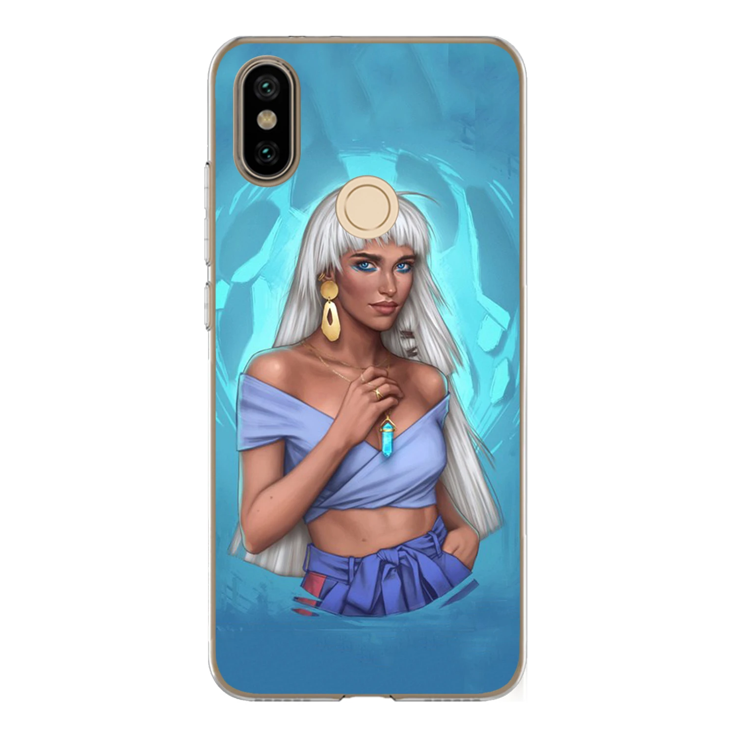 For Xiaomi Mi A2 6X Case Cover 5.99&quot Soft TPU Silicone Cute Sexy Girl Rapunzel Mermaid Snow White Princess Painted Phone |