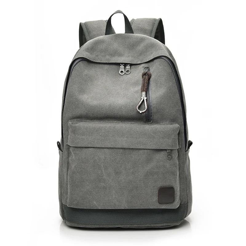 

DIDA BEAR 2023 Women Men Canvas Backpacks Large School Bags For Teenager Boys Girls Travel Laptop Backbag Mochila Rucksack Grey
