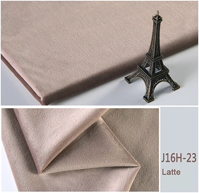 Latte ESSIE HOME 140 см мягкая бархатная велюровая ткань, плюш, скатерть, обивка, ткань для штор, нежный пастельный цвет - Цвет: Latte