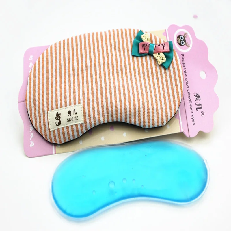 Очки маска для глаз повязка на глаза Полоска хлопковый бант раньше черные