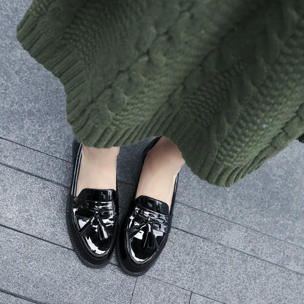 2018 Новый Для женщин оксфорды Туфли без каблуков обувь на платформе из