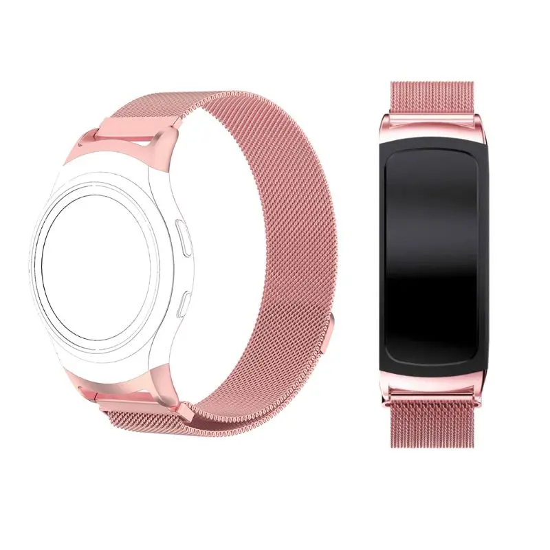 OOTDTY браслет из нержавеющей стали магнитный ремешок для samsung gear Fit 2 Fit2 Pro Smart умный ремень для часов Ремешки для часов