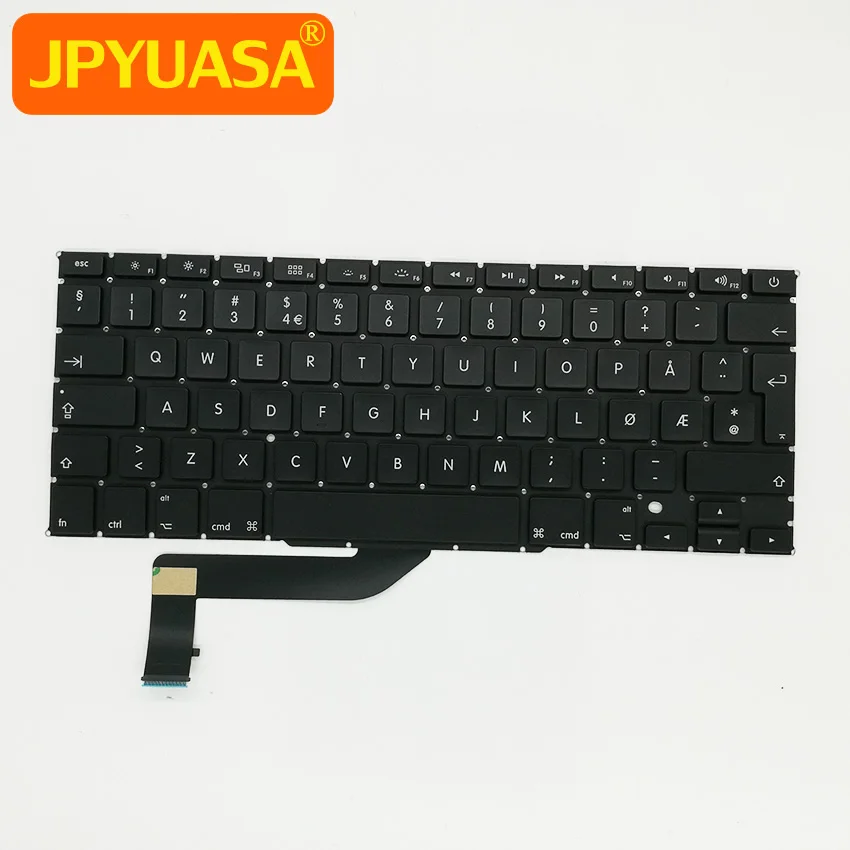 Новая норвежская Клавиатура для ноутбука Macbook Pro 15 дюймов Retina A1398 сменная