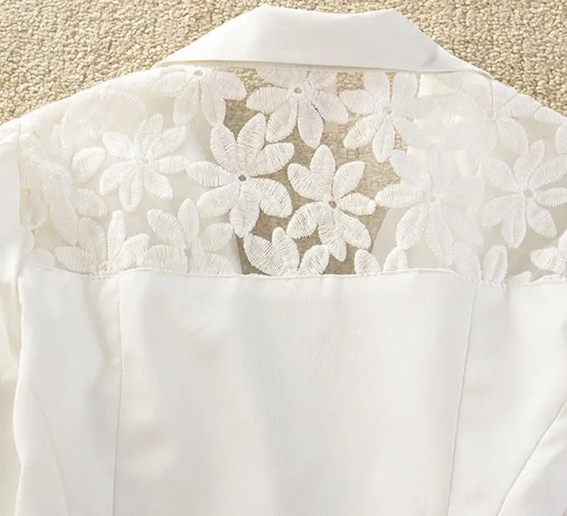 Женский костюм Новинка весна-лето 2021 облегающий женский с кружевной строчкой