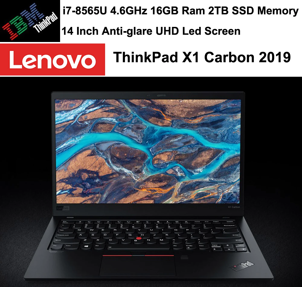 Высококачественный Ноутбук lenovo бизнес ThinkPad X1 Carbon с 14 дюймовым антибликовым экраном 4K i7 16 Гб 2 ТБ памяти Windows 10 Pro O.S
