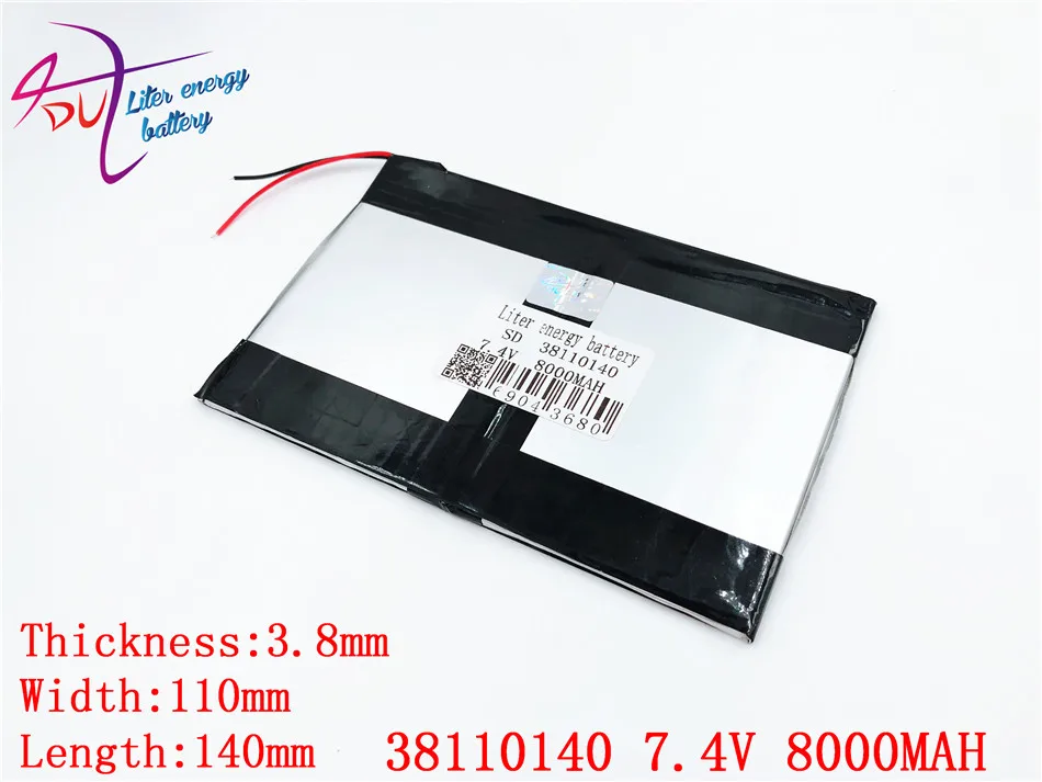 Liter energy battery 7 4 V 6 Ah 8000 mah сверхтонкая батарея среднего планшета большой емкости