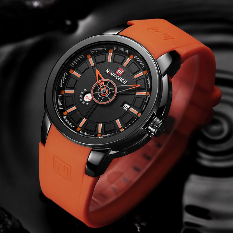 NAVIFORCE для мужчин s часы лучший бренд класса люкс Модные Силиконовые кварцевые