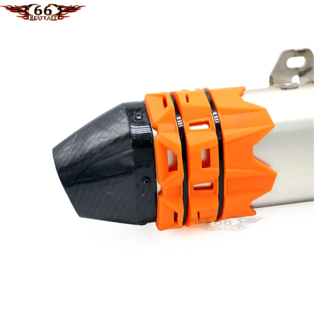 Желтый выхлопной глушитель защита трубы для RM RMZ DRZ XR TE TC CR CRF EXC SX YZ KX