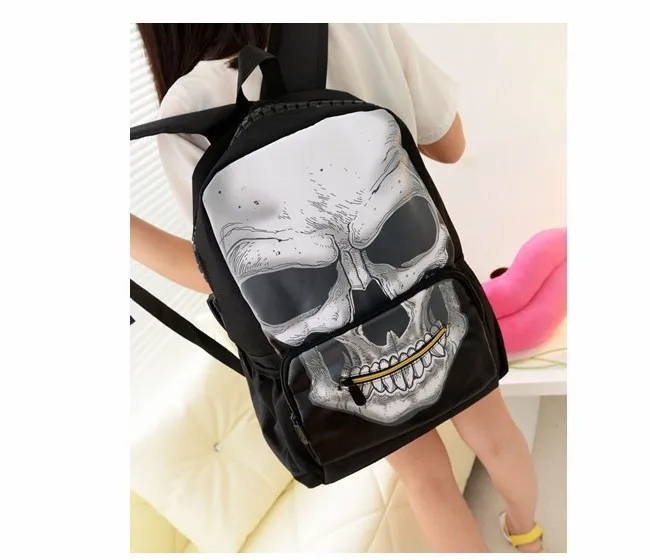 Skull Printing women backpack Neutral 2015 new fashion arrive Fashion Leisure Novelty Backpack casual bags | Багаж и сумки