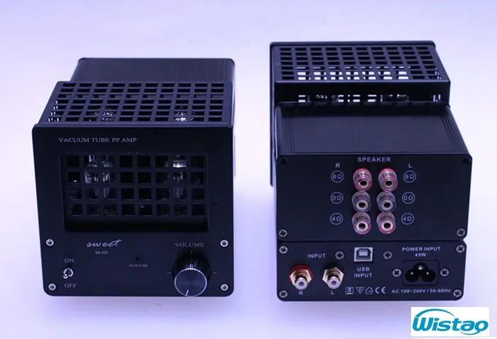 IWISTAO HIFI трубный усилитель мини пуш ап с переключателем источник питания 2X16W 6F2 Preamp