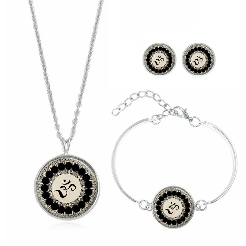 Набор украшений для йоги Om на санскрите медитация символ мандалы кулон ожерелье