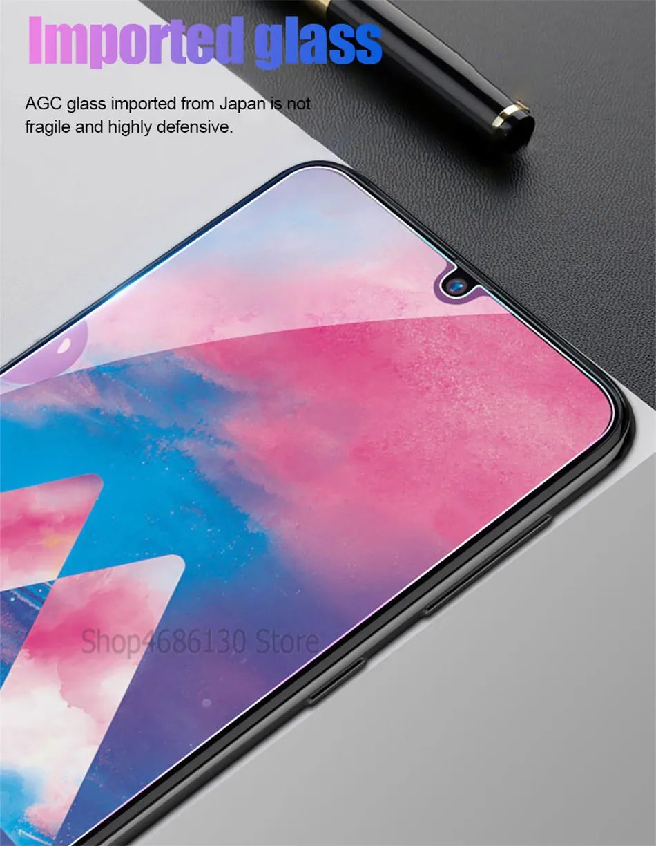 3 шт закаленное стекло для samsung Galaxy A50 A30 Защитное стекло для экрана для samsung Galaxy M20 M30 A20 A20E A40 A80 A70 A60 стекло