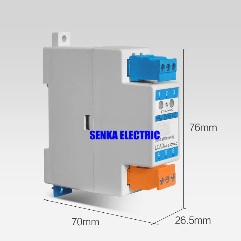 Din направляющая 2 петли SSR 5A DC24V компактное твердотельное реле с теплоотводом |
