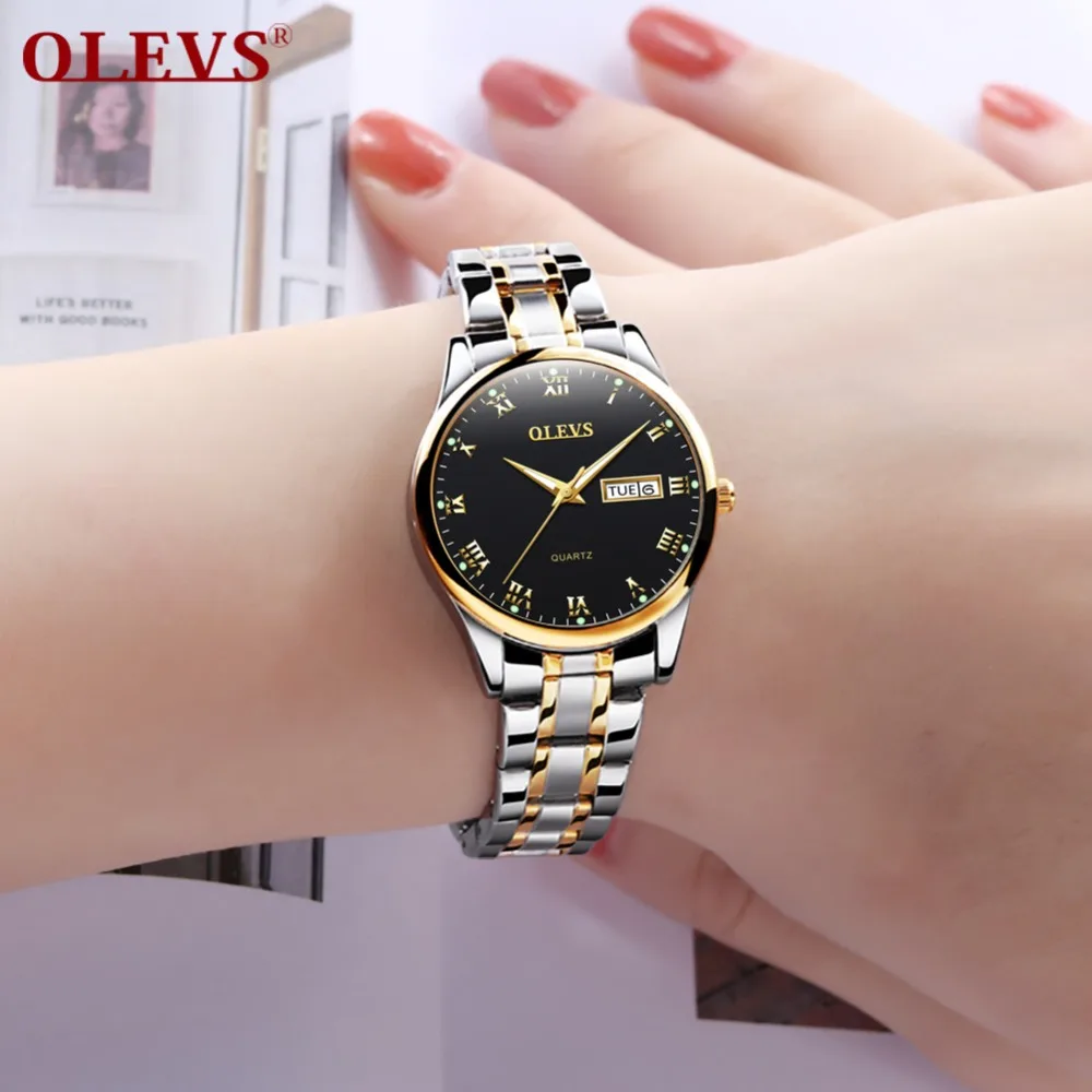 OLEVS женские часы uhr деловые повседневные montre femme marque de luxe 2017 horloge bayan kad n kol saatleri |