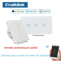 euus standard wireless control curtain switches work with googlealexa touch curtain switch for electric curtain motor