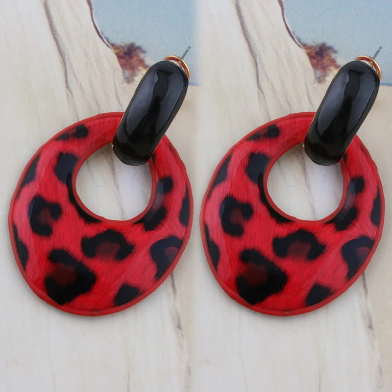 NeeFu WoFu Band tiger кожаные серьги с рисунком большие женские Brinco Ear Oorbellen Рождественский