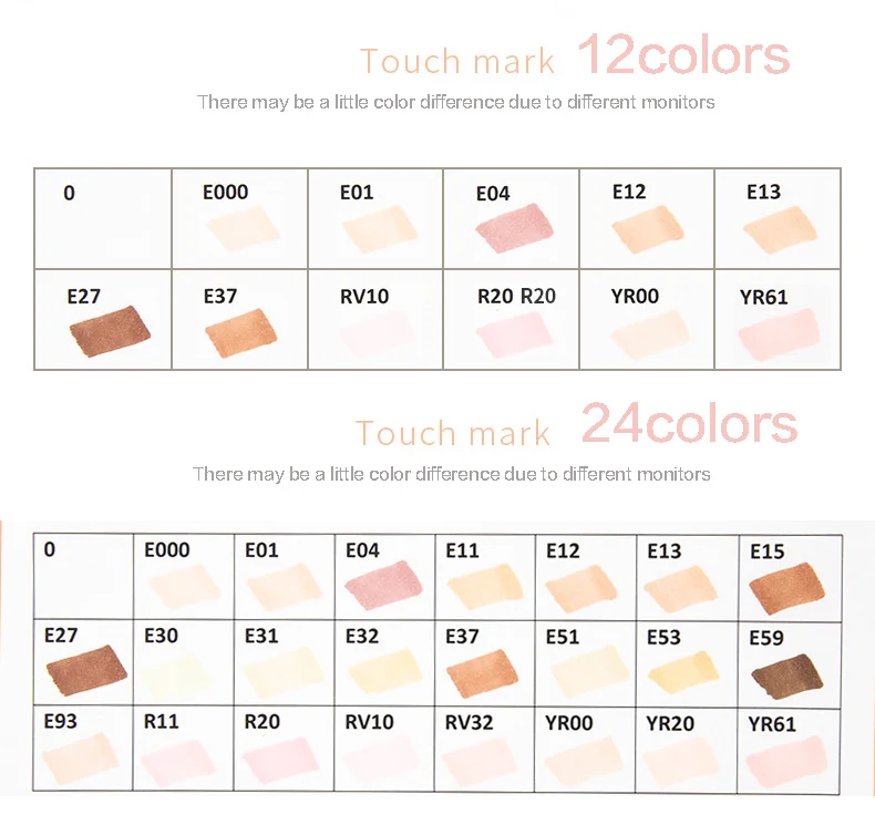 TouchMark, 24 цвета, цветные маркеры для кожи, набор ручек с двойной головкой, маслянистые, на спиртовой основе, маркеры для рисования, анимация, искусство, Sup