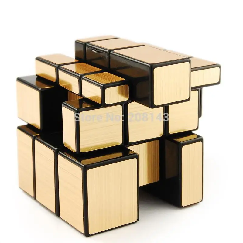 Shengshou 3x3x3 Зеркало Пластиковые Magic Cube Золотой и Серебряный Извилистые Puzzle